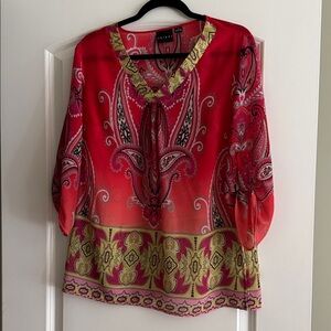 Tribal Red and Gold Paisley Blouses